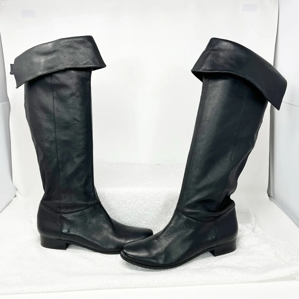 Jessica Simpson riding boots black leather size 7.5 women’s